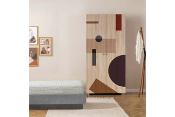 Selalesi Garderobe 90x192 cm - Natur - Oppbevaring - Garderober & garderobesystem