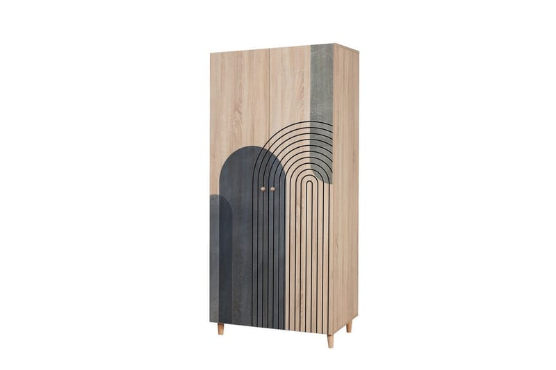 Selalesi Garderobe 90x192 cm - Natur - Oppbevaring - Garderober & garderobesystem