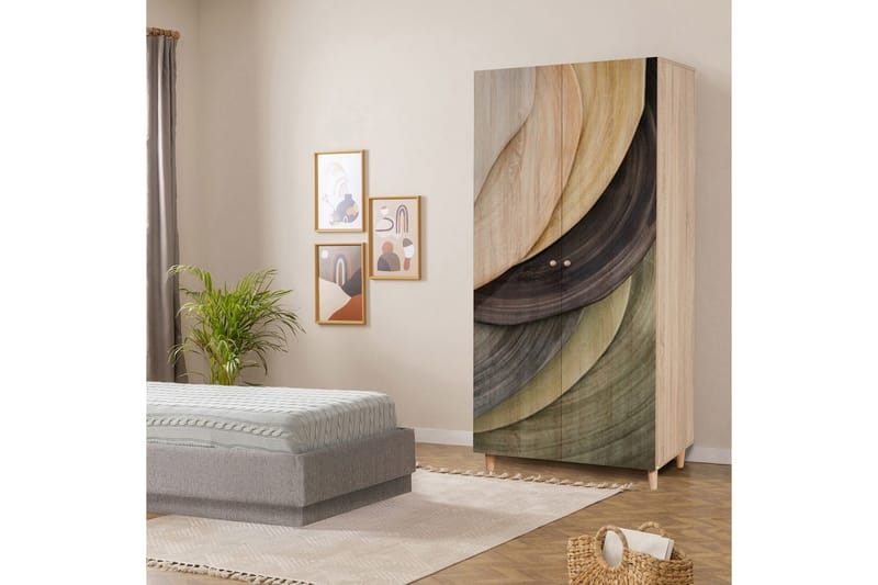 Selalesi Garderobe 90x192 cm - Natur - Oppbevaring - Garderober & garderobesystem