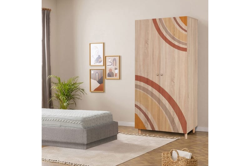 Selalesi Garderobe 90x192 cm - Natur - Oppbevaring - Garderober & garderobesystem