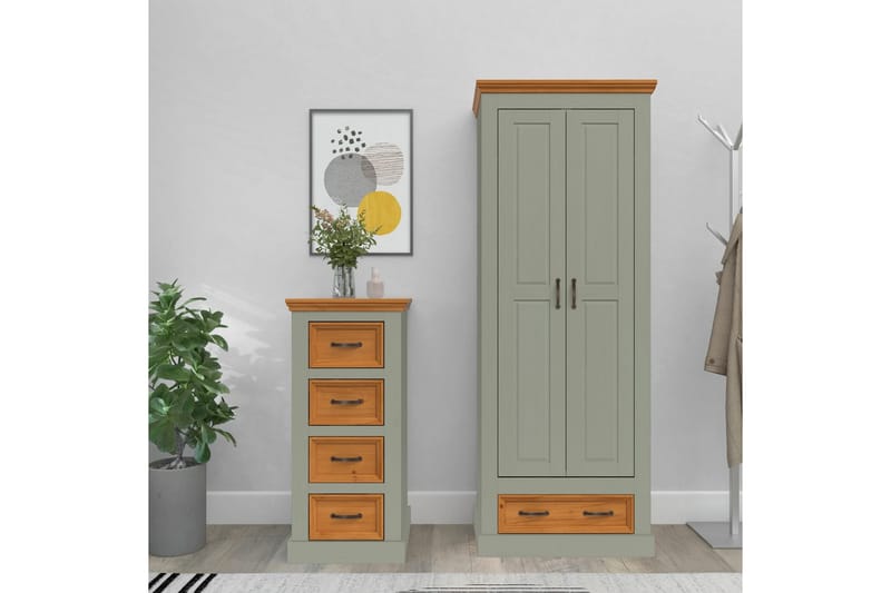 Selma Garderobe 70x185 cm - Grønn - Oppbevaring - Garderober & garderobesystem