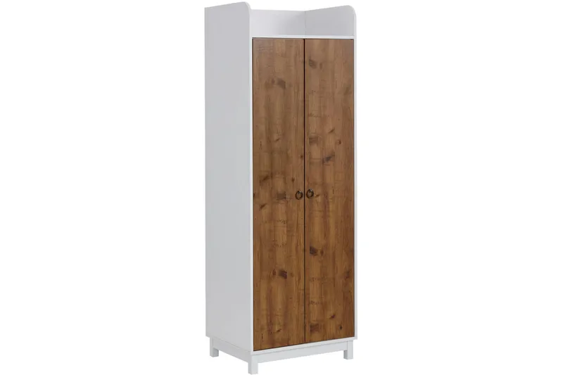 Shellake Garderobe 62x60 cm - Hvit/Natur - Oppbevaring - Garderober & garderobesystem
