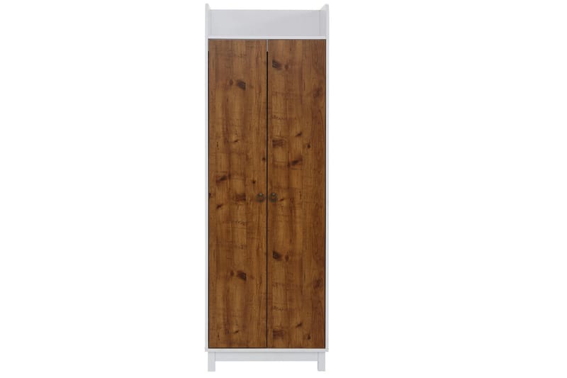 Shellake Garderobe 62x60 cm, Hvit/Natur