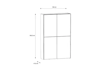 Shipts Garderobe 42x120 cm - Natur/Mørkegrå - Oppbevaring - Garderober & garderobesystem