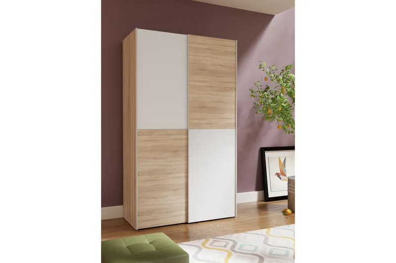 Shipts Garderobe 62x120 cm - Brun/Hvit - Oppbevaring - Garderober & garderobesystem