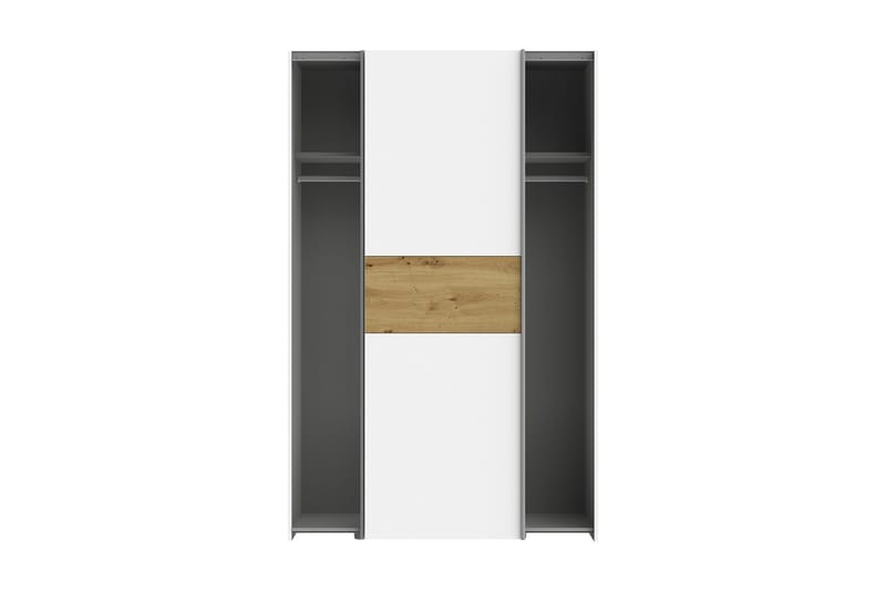 Shipts Garderobe 62x120 cm - Hvit/Brun - Oppbevaring - Garderober & garderobesystem