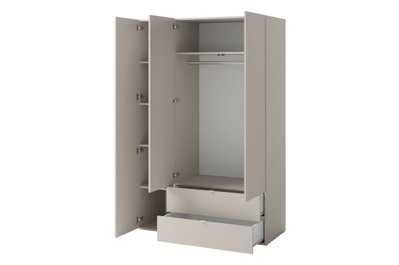 Sigmana Garderobeskap 130x201 cm - Brun - Oppbevaring - Garderober & garderobesystem