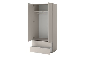 Sigmana Garderobeskap 90x201 cm - Lys Grå - Oppbevaring - Garderober & garderobesystem