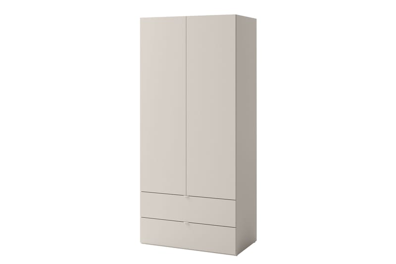 Sigmana Garderobeskap 90x201 cm - Lys Grå - Oppbevaring - Garderober & garderobesystem