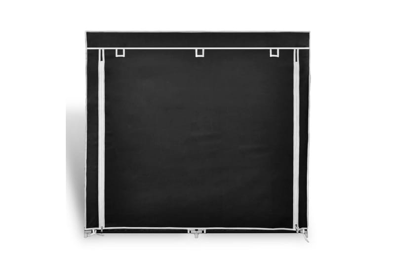 Skoskap i stoff med trekk 115 x 28 x 110 cm svart - Svart - Garderober & garderobesystem - Garderobeskap