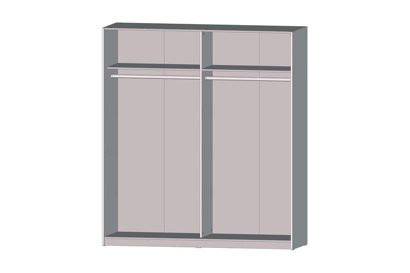 Slosser Garderobe 170x191 cm - Grå - Oppbevaring - Garderober & garderobesystem