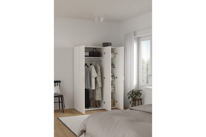 Space Garderobe 116x175 cm - Hvit - Oppbevaring - Garderober & garderobesystem