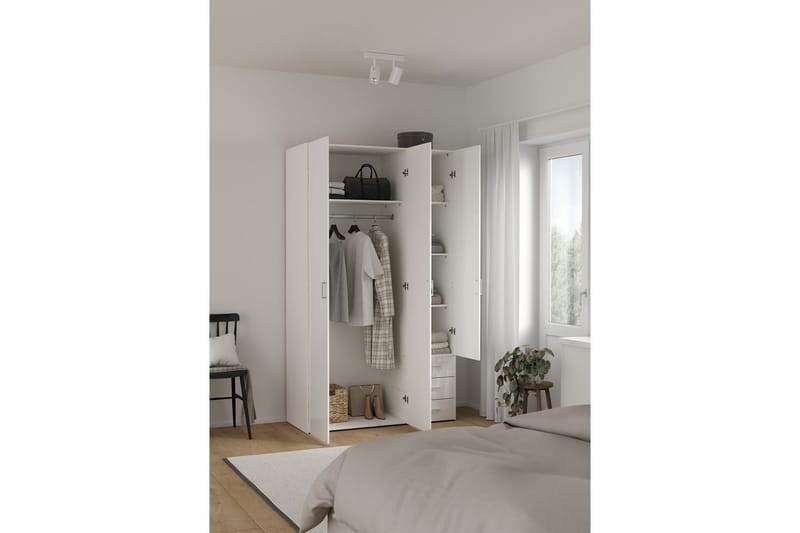 Space Garderobe 116x200 cm - Hvit - Oppbevaring - Garderober & garderobesystem