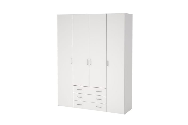 Space Garderobe 154x200 cm - Hvit - Oppbevaring - Garderober & garderobesystem