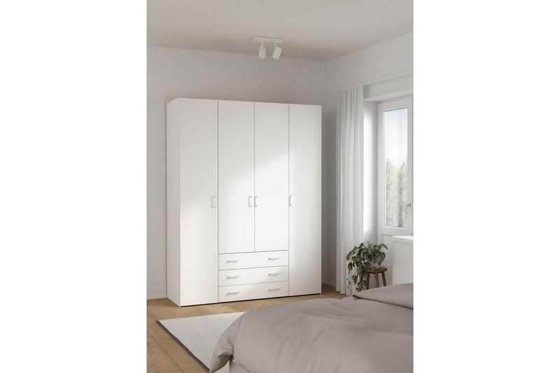 Space Garderobe 154x200 cm - Hvit - Oppbevaring - Garderober & garderobesystem