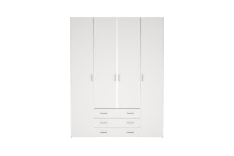 Space Garderobe 154x200 cm - Hvit - Oppbevaring - Garderober & garderobesystem