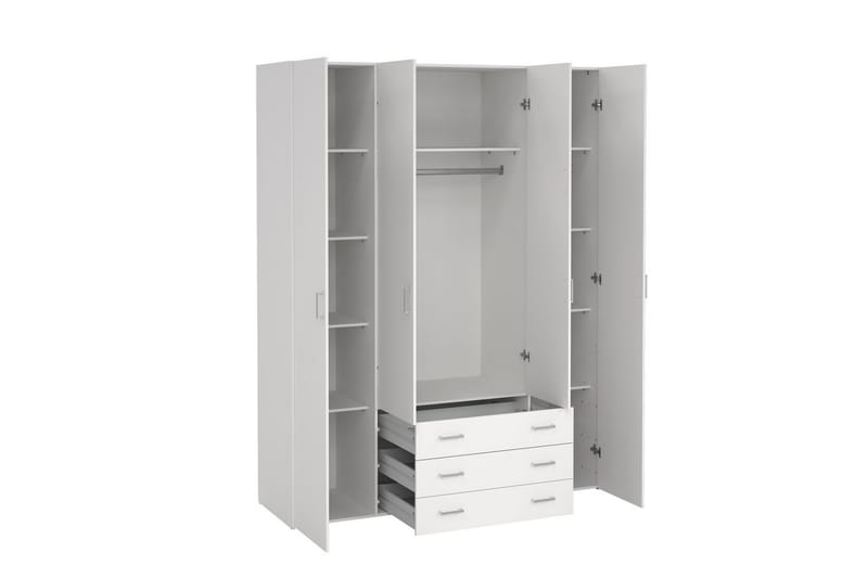 Space Garderobe 154x200 cm - Hvit - Oppbevaring - Garderober & garderobesystem