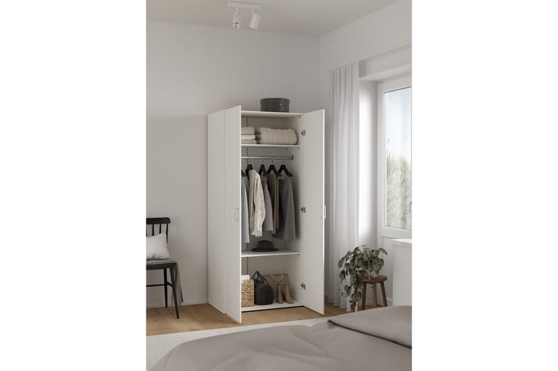 Space Garderobe 78x175 cm - Hvit - Oppbevaring - Garderober & garderobesystem