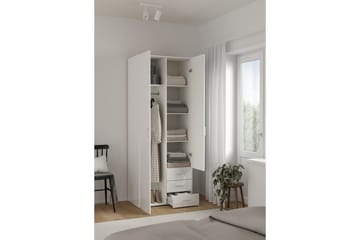Space Garderobe 78x200 cm - Hvit - Oppbevaring - Garderober & garderobesystem