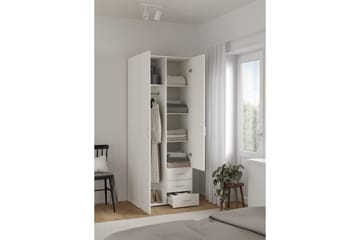 Space Garderobe 78x200 cm - Hvit - Oppbevaring - Garderober & garderobesystem