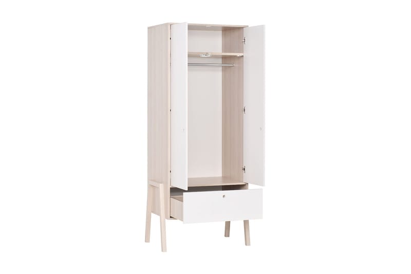 Spot Garderobeskap med Oppbevaring i Tre - Hvit|Beige - Oppbevaring - Garderober & garderobesystem