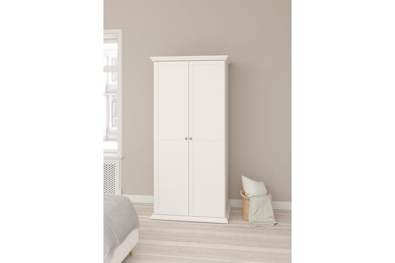 Suneta Garderobe 96x200 cm - Hvit - Oppbevaring - Garderober & garderobesystem
