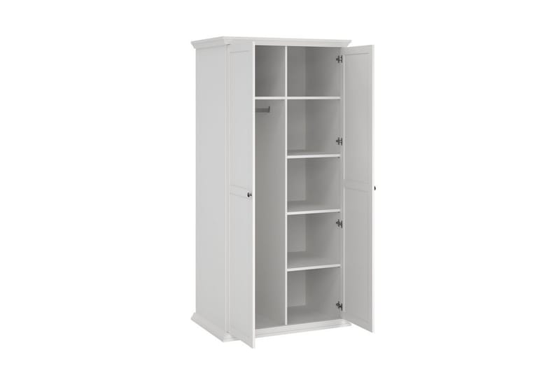 Suneta Garderobe 96x200 cm - Hvit - Oppbevaring - Garderober & garderobesystem
