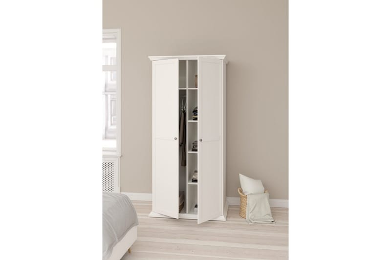 Suneta Garderobe 96x200 cm - Hvit - Oppbevaring - Garderober & garderobesystem