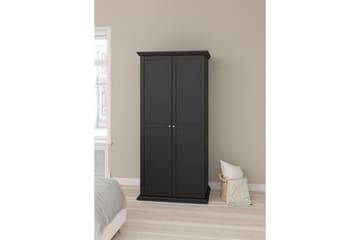 Suneta Garderobe 96x200 cm - Svart - Oppbevaring - Garderober & garderobesystem