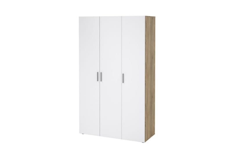 Suntia Garderobe 118x201 cm - Hvit/Natur - Oppbevaring - Garderober & garderobesystem