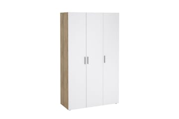 Suntia Garderobe 118x201 cm - Hvit/Natur - Oppbevaring - Garderober & garderobesystem
