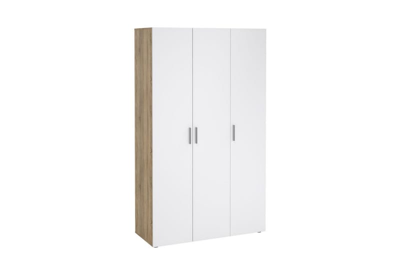 Suntia Garderobe 118x201 cm - Hvit/Natur - Oppbevaring - Garderober & garderobesystem