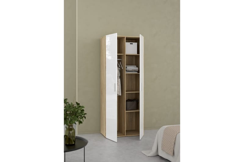 Suntia Garderobe 79x201 cm - Hvit - Oppbevaring - Garderober & garderobesystem