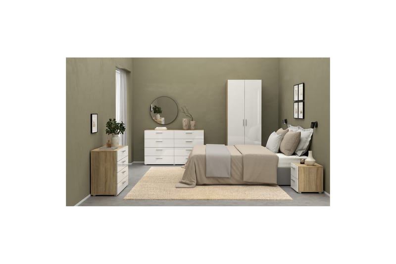 Suntia Garderobe 79x201 cm - Hvit - Oppbevaring - Garderober & garderobesystem