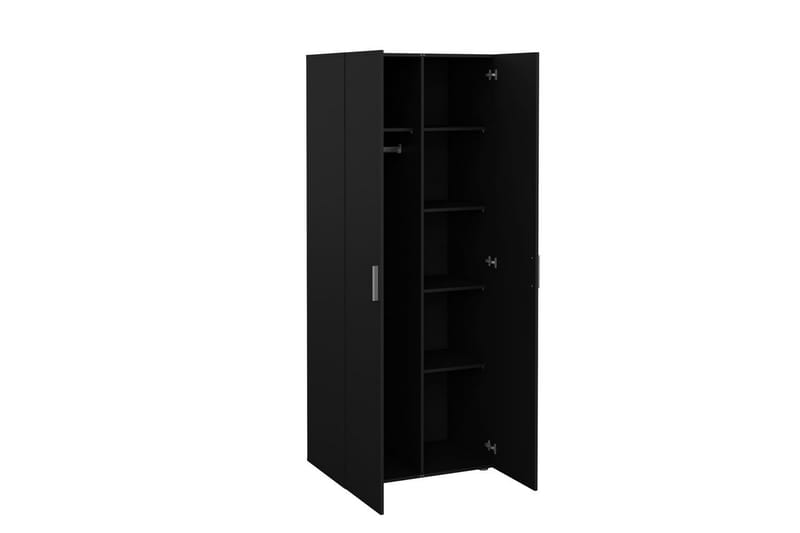 Suntia Garderobe 79x201 cm - Svart - Oppbevaring - Garderober & garderobesystem