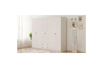 Sylvenor Garderobe 210x184 cm - Matt Hvit - Oppbevaring - Garderober & garderobesystem