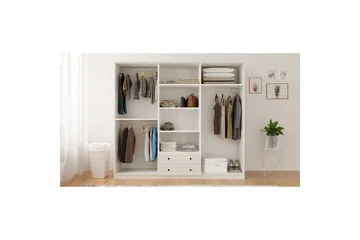 Sylvenor Garderobe 210x210 cm - Matt Hvit - Oppbevaring - Garderober & garderobesystem