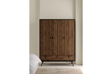 Tadami Garderobe 150x200 cm - Svart/Natur - Oppbevaring - Garderober & garderobesystem