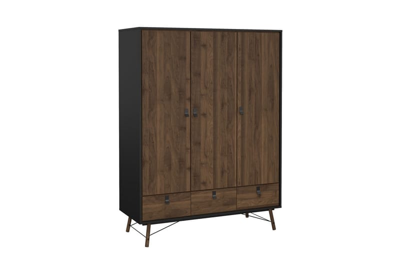 Tadami Garderobe 150x200 cm - Svart/Natur - Oppbevaring - Garderober & garderobesystem
