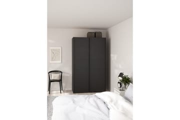 Takeru Garderobe 119x200 cm - Svart - Oppbevaring - Garderober & garderobesystem
