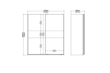 Takeru Garderobe 179x200 cm - Hvit - Oppbevaring - Garderober & garderobesystem