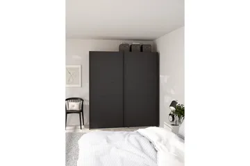 Takeru Garderobe 179x200 cm - Svart - Oppbevaring - Garderober & garderobesystem