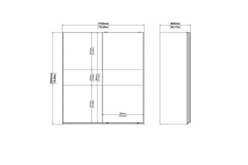 Takeru Garderobe 179x200 cm - Svart - Oppbevaring - Garderober & garderobesystem