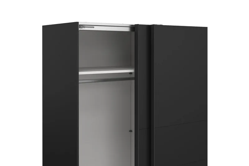 Takeru Garderobe 179x200 cm - Svart - Oppbevaring - Garderober & garderobesystem