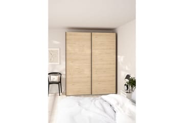 Takeru Garderobe 179x221 cm - Lysebrun - Oppbevaring - Garderober & garderobesystem