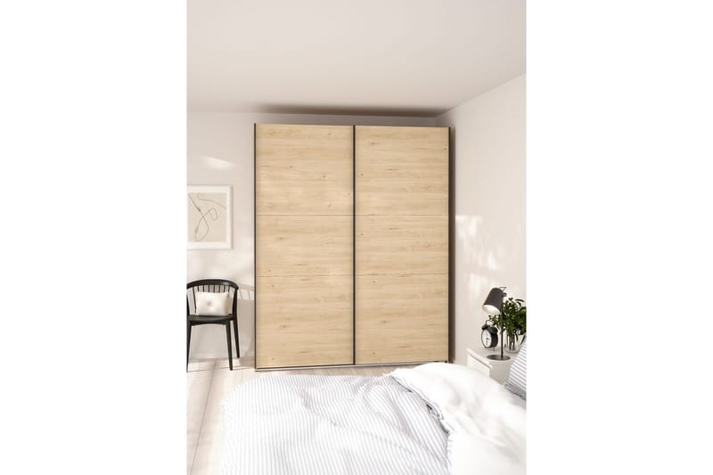 Takeru Garderobe 179x221 cm - Lysebrun - Oppbevaring - Garderober & garderobesystem