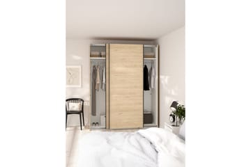 Takeru Garderobe 179x221 cm - Lysebrun - Oppbevaring - Garderober & garderobesystem