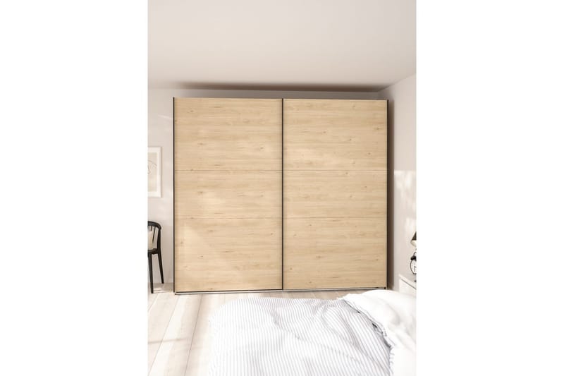 Takeru Garderobe 244x221 cm - Lysebrun - Oppbevaring - Garderober & garderobesystem