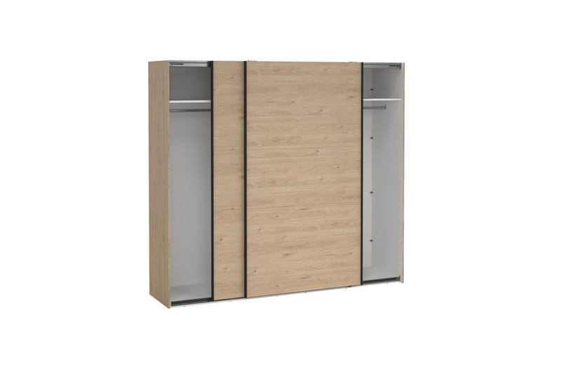 Takeru Garderobe 244x221 cm - Lysebrun - Oppbevaring - Garderober & garderobesystem