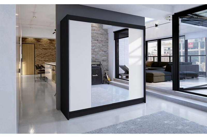 Talin Garderobe 180x58x215 cm - Hvit - Oppbevaring - Garderober & garderobesystem
